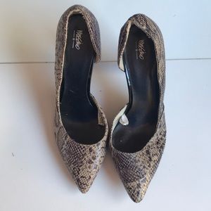 Snake print heels
